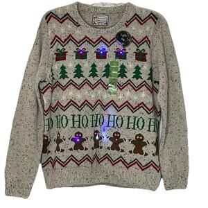 Ugly Light Up Mens Sweater Large Ugly Christmas Party Holiday Festival